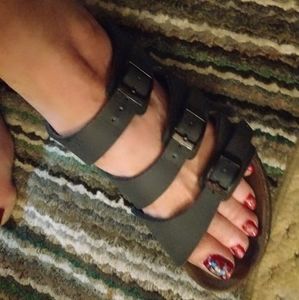 Navy blue Birkenstocks